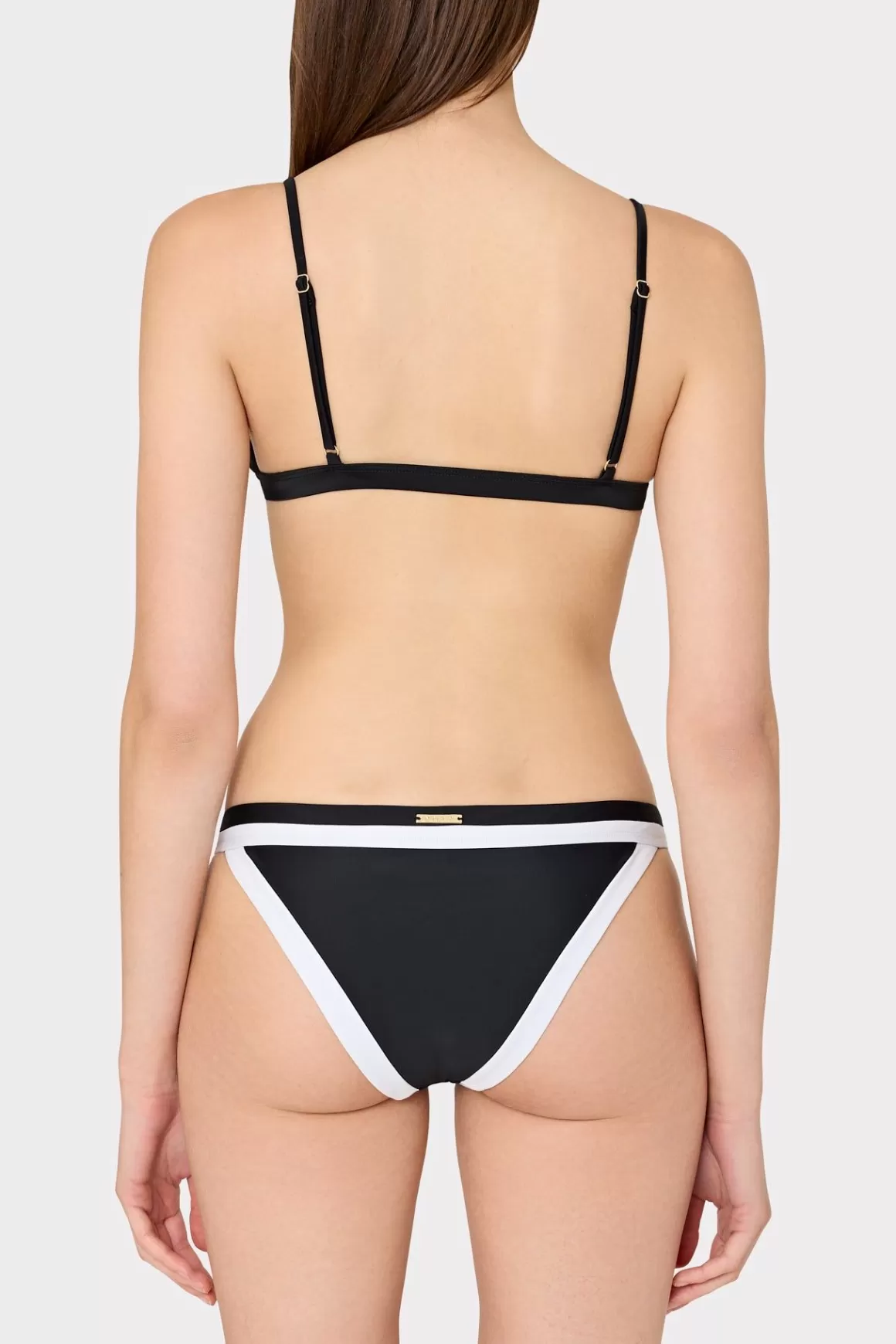 MILLY Jumpsuits & Rompers-Amalfi Color Block Bikini Bottom Black Multi