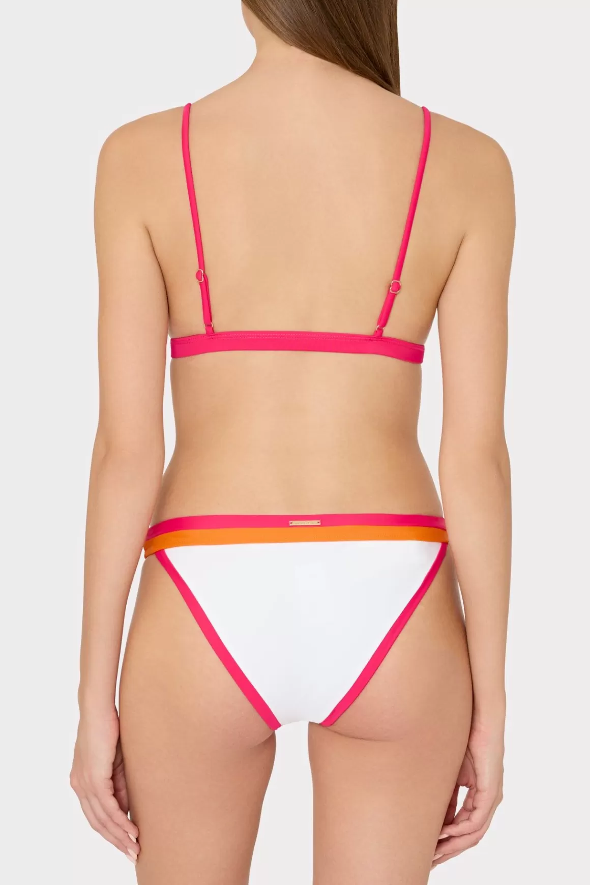 MILLY Jumpsuits & Rompers-Amalfi Color Block Bikini Bottom Pink Multi