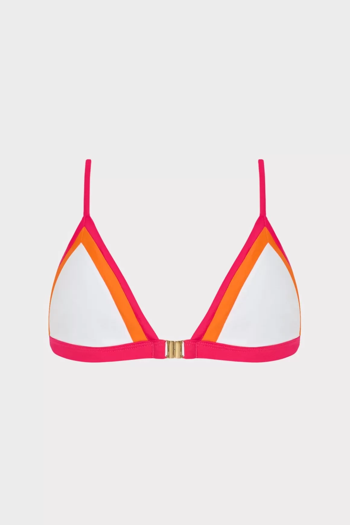 MILLY Bikinis-Amalfi Color Block Bikini Top Pink Multi