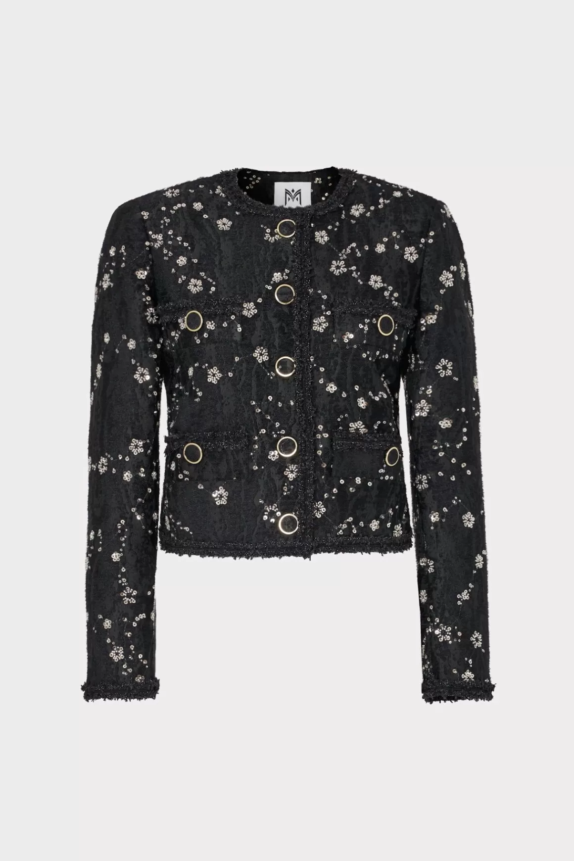 MILLY Coats & Jackets-Pheobe Beaded Jacket Black