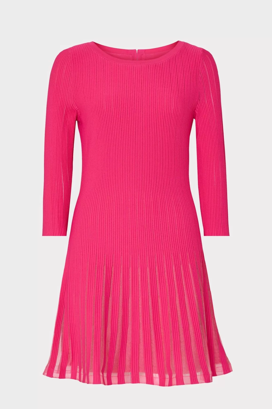 MILLY Pink Dresses-Tabitha Sheer Godet Mini Dress Milly Pink