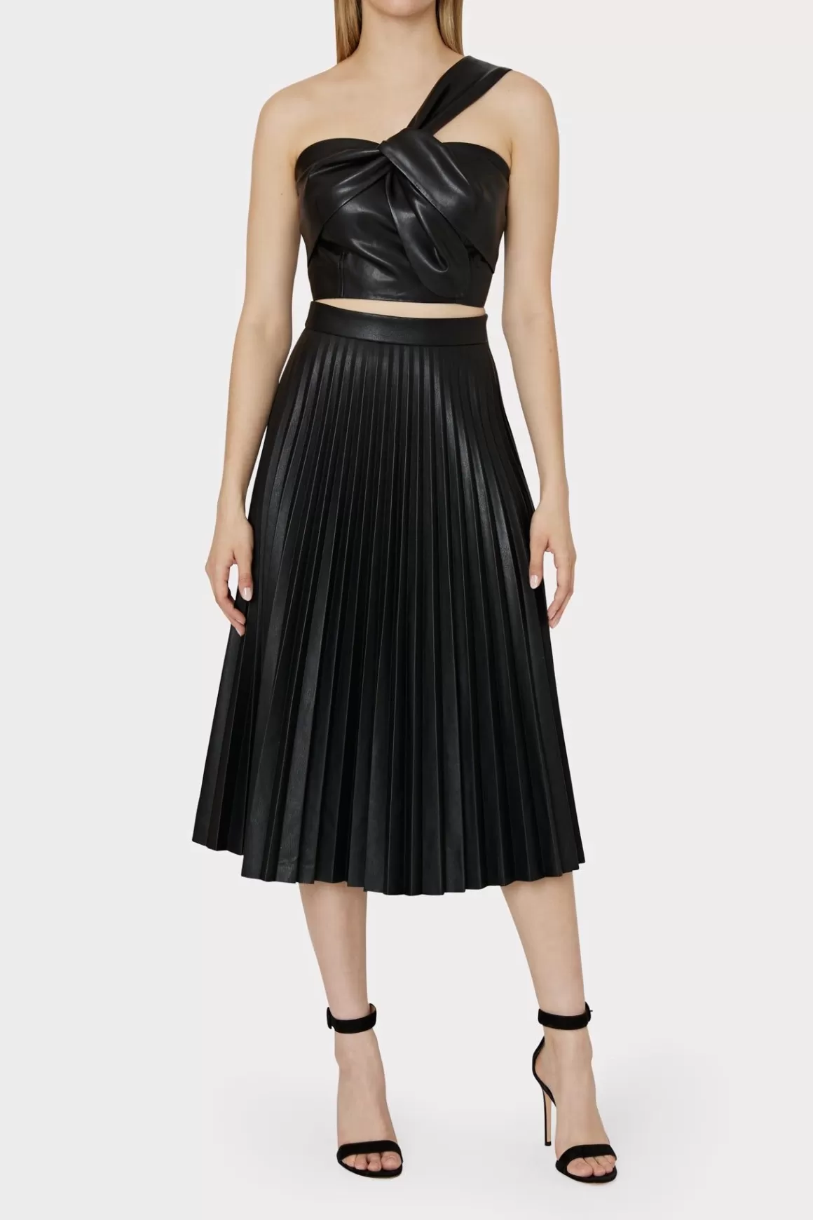 MILLY Jumpsuits & Rompers-Vegan Leather Top Black