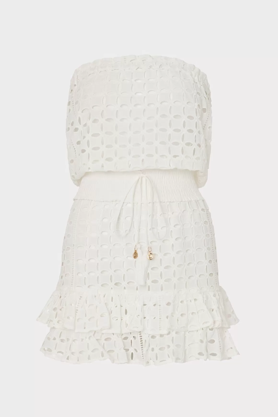 MILLY Cover-Ups-Verity Cotton Eyelet Dress White
